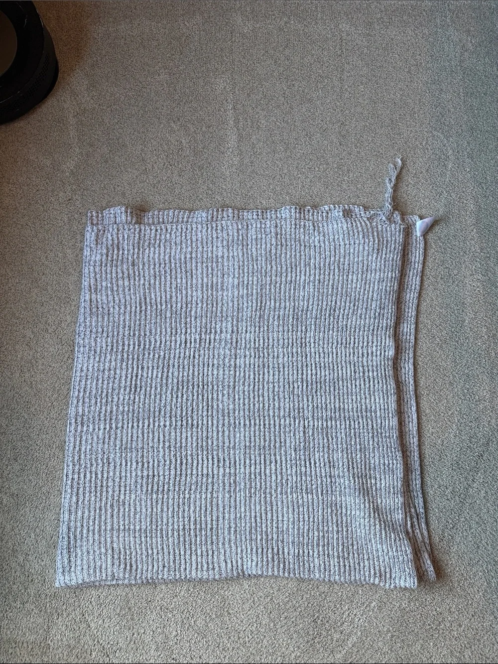 Love Your Melon Light Gray Ribbed Throw Panel